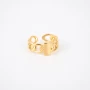 Gold stainless steel chain ring - Zag bijoux