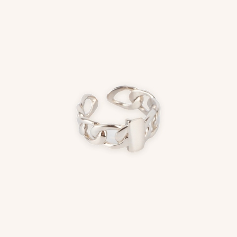 Stainless steel chain ring - Zag bijoux