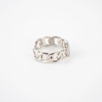 Stainless steel chain ring - Zag bijoux