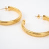 Gold hoop earrings in steel - Zag Bijoux