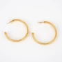 Gold hoop earrings in steel - Zag Bijoux