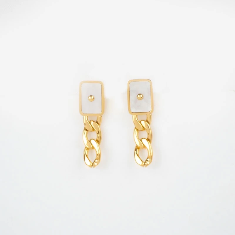 Boucles d'oreilles Joëlina dorées en acier or - Zag Bijoux