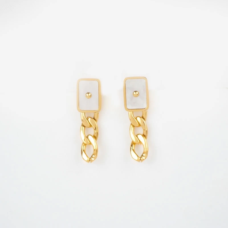 Joëlina gold earrings in gold steel - Zag Bijoux