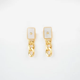 Boucles d'oreilles Joëlina dorées en acier or - Zag Bijoux