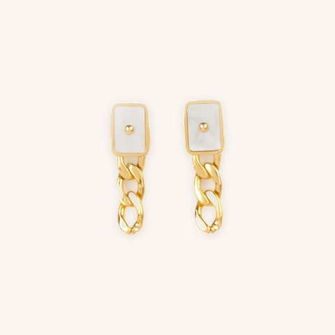 Boucles d'oreilles Joëlina dorées en acier or - Zag Bijoux