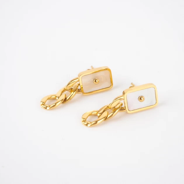Boucles d'oreilles Joëlina dorées en acier or - Zag Bijoux