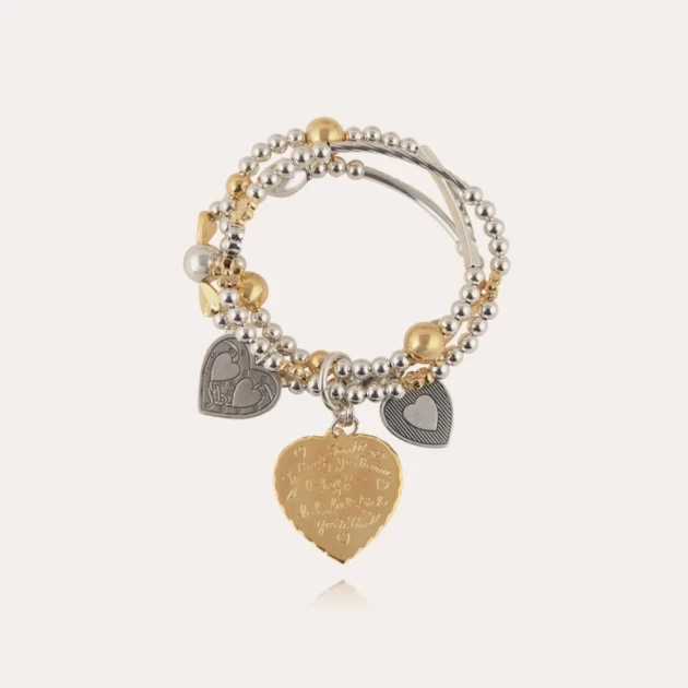 Two-tone Merlin Love bracelet - Gas bijoux