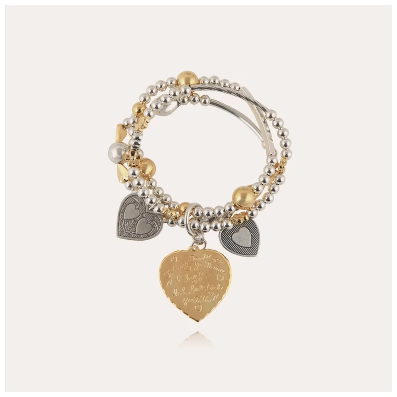 Two-tone Merlin Love bracelet - Gas bijoux