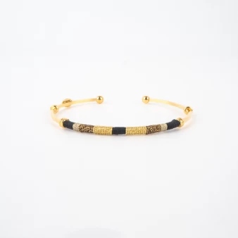 Zanzibar bracelet black gold - Gas bijoux