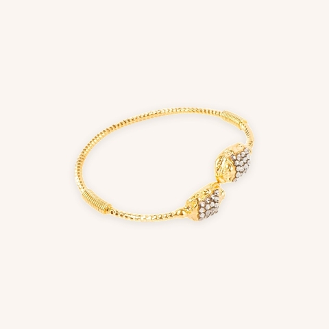 Duality bracelet large Scaramouche gold rhinestones - Gas bijoux