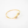 Duality bracelet large Scaramouche gold rhinestones - Gas bijoux