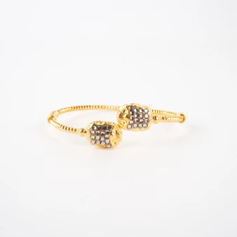 Duality bracelet large Scaramouche gold rhinestones - Gas bijoux