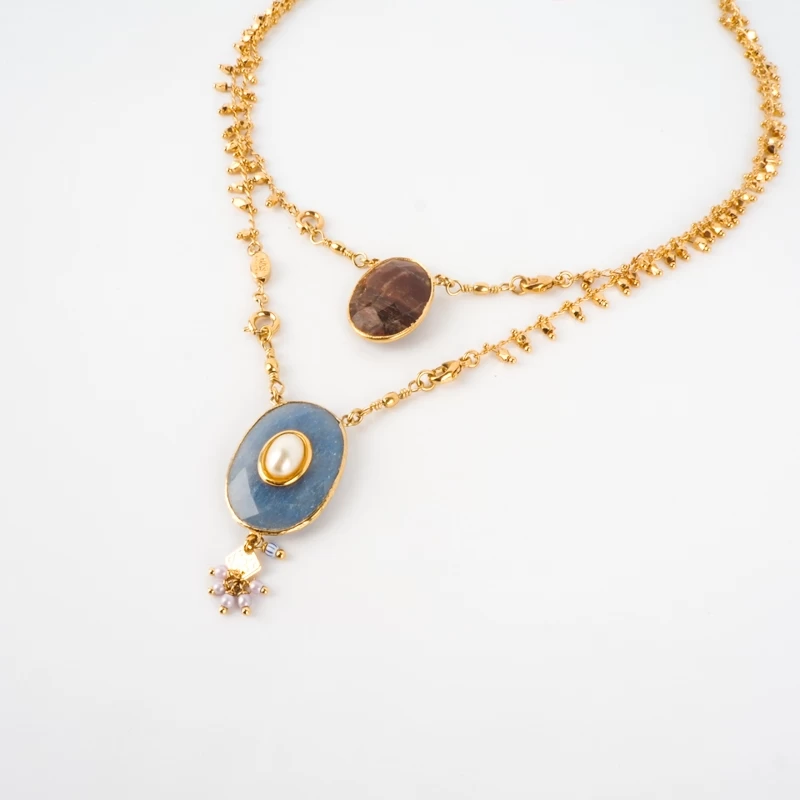 Multi-row golden Scapular necklace - Gas bijoux