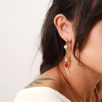 3 tassel earrings - Nature bijoux