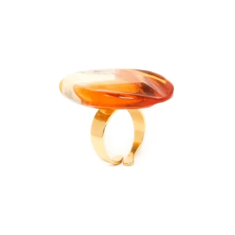 Bague ovale Tamarinier collection mandarine - Nature bijoux