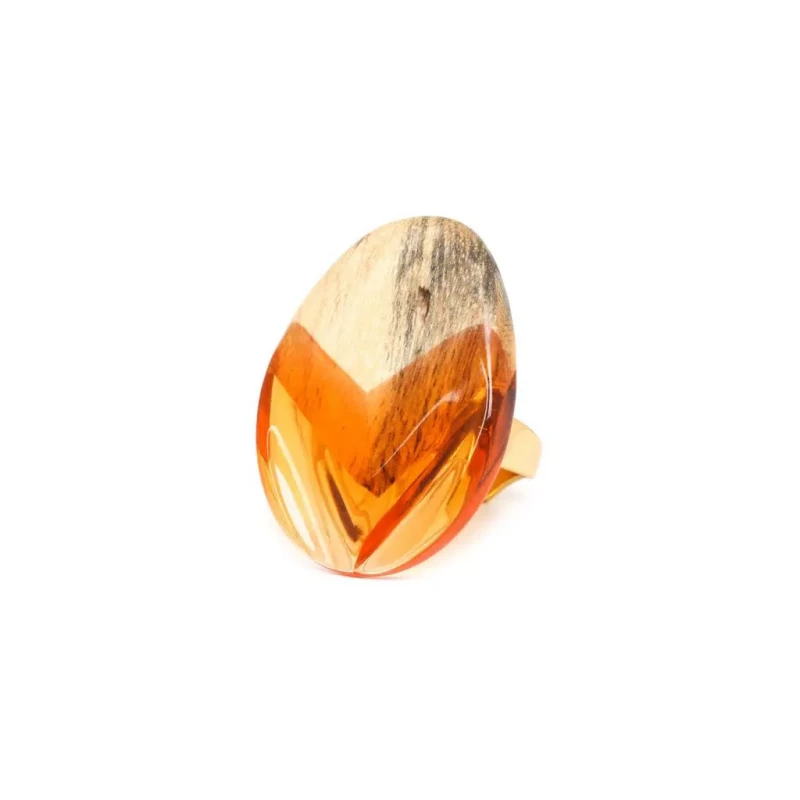 Tamarind oval ring mandarin collection - Nature bijoux