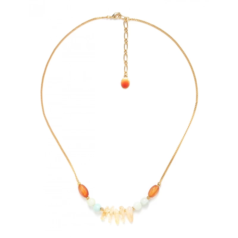 Citrine, amazonite & agate necklace - Nature Bijoux