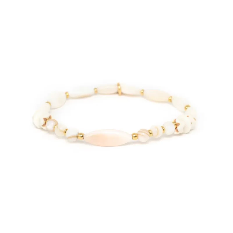Bracelet extensible perles ovales - Nature Bijoux