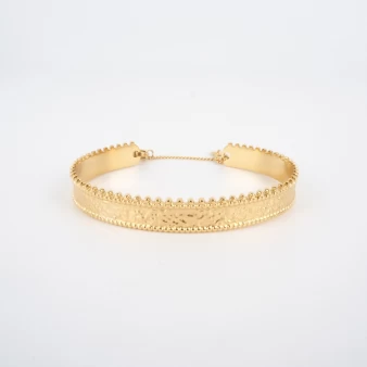 Bracelet jonc doré Mila en acier inoxydable - Shyloh Paris
