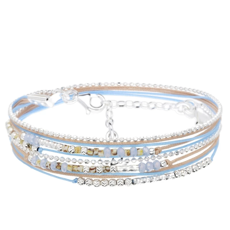 Blue beige formosa bracelet - Doriane bijoux