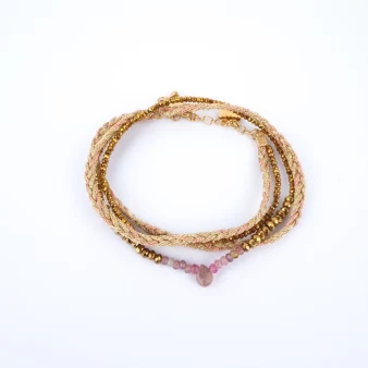 Bracelet multitours yuna pierres semi précieuses