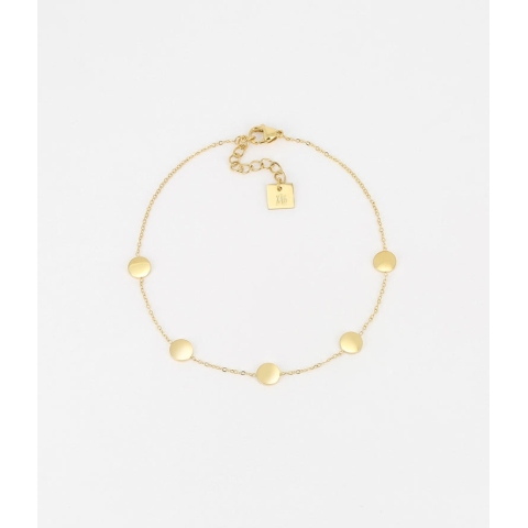 Chaîne de cheville Mahana acier or jaune - Zag Bijoux