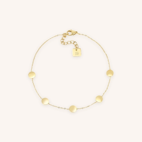 Mahana yellow gold steel anklet - Zag Bijoux