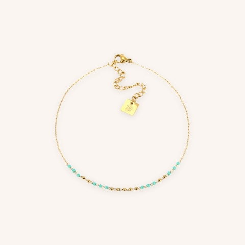 Halo anklet in gold steel - Zag Bijoux
