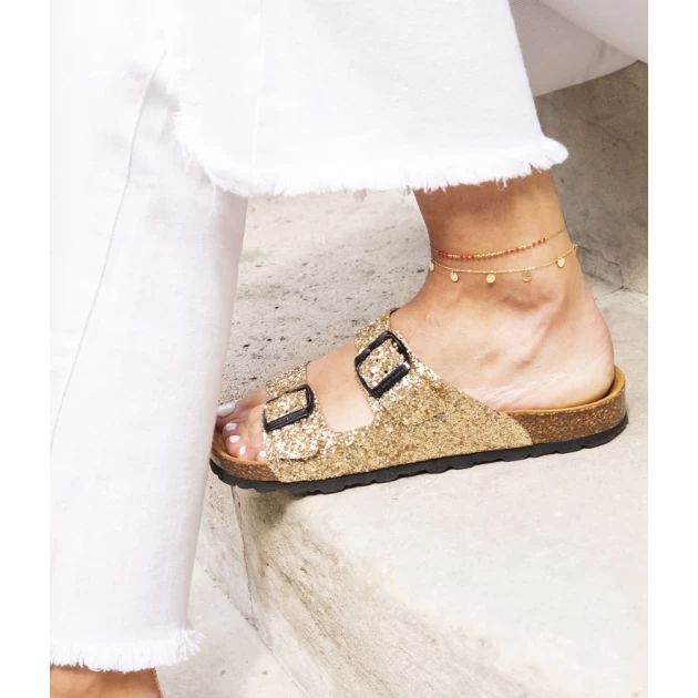 Halo anklet in gold steel - Zag Bijoux