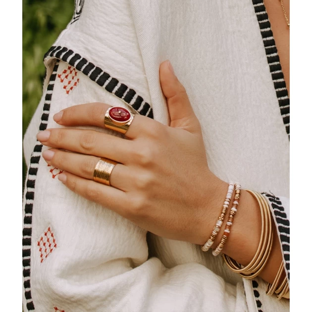 Peru bracelet gilded with fine gold - Zag bijoux