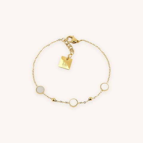 Bracelet Kalina nacre en acier doré - Zag Bijoux