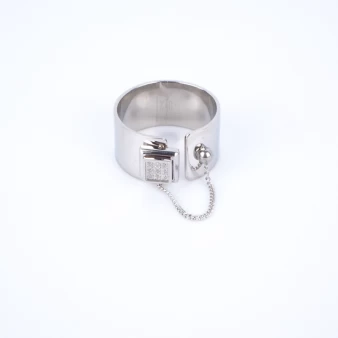 Sienna zirconium ring in steel - Zag Bijoux