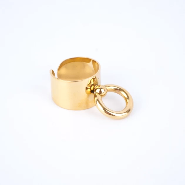 Ring in steel gilded with fine gold - Zag Bijoux