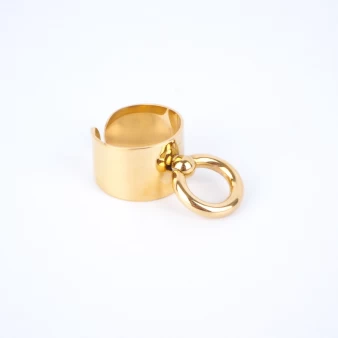 Ring in steel gilded with fine gold - Zag Bijoux