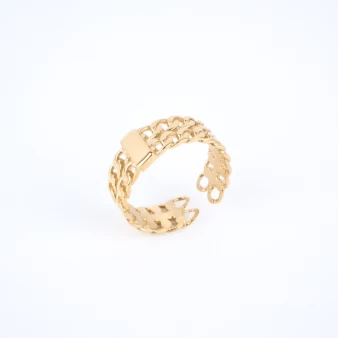 Ava ring in fine gold-plated steel - Zag Bijoux
