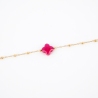 Bracelet Velasquez rubis indien en acier - Zag Bijoux