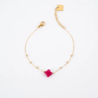 Velasquez Indian ruby bracelet in steel - Zag Bijoux