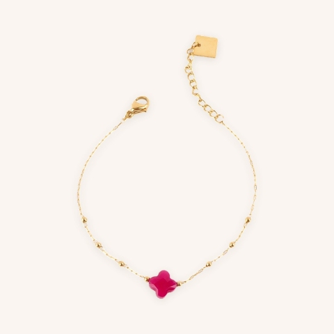 Velasquez Indian ruby bracelet in steel - Zag Bijoux