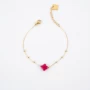 Velasquez Indian ruby bracelet in steel - Zag Bijoux