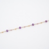 Bracelet chaîne doré à l'or fin améthyste - Zag Bijoux