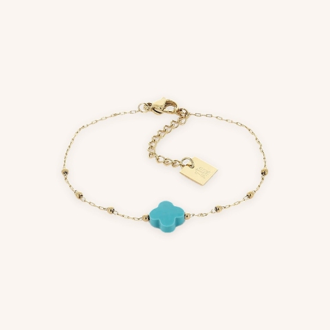 Bracelet Velasquez turquoise en acier - Zag Bijoux
