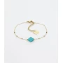 Bracelet Velasquez turquoise en acier - Zag Bijoux