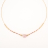 Golden necklace with fine violet stones - Zag bijoux