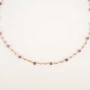 Golden necklace adorned with natural Amethyst stones - Zag bijoux