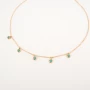 Jihane Turquoise necklace in yellow steel - Zag Bijoux