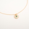 Collier Stas Nacre malachite en acier jaune - Zag Bijoux