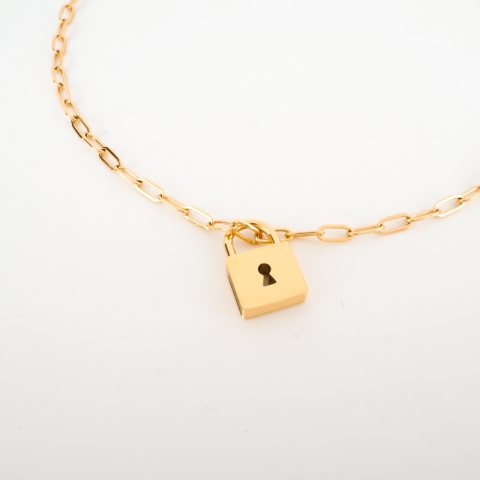 Collier Cadena en acier jaune - Zag Bijoux