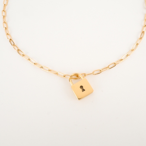 Collier Cadena en acier jaune - Zag Bijoux