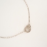 Love double circles necklace in plain steel - Zag Bijoux