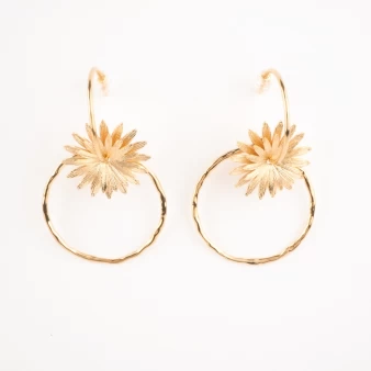 Fleure gold hoop earrings...